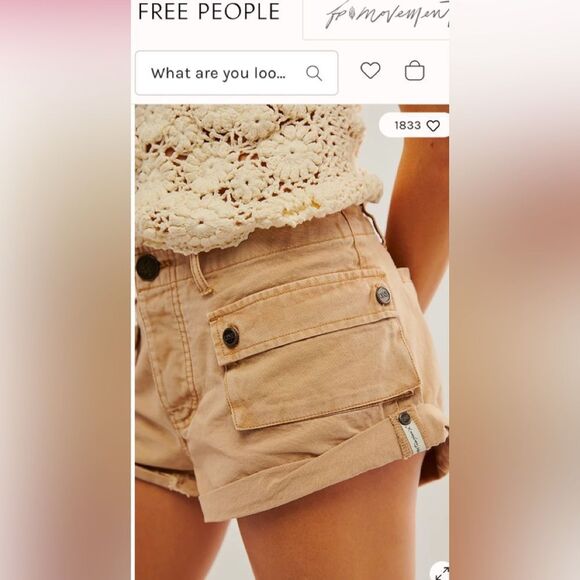 Free People One Teaspoon Dark Khaki Cadet Bandit Low-waist Short NWT Size 30 - Picture 13 of 14